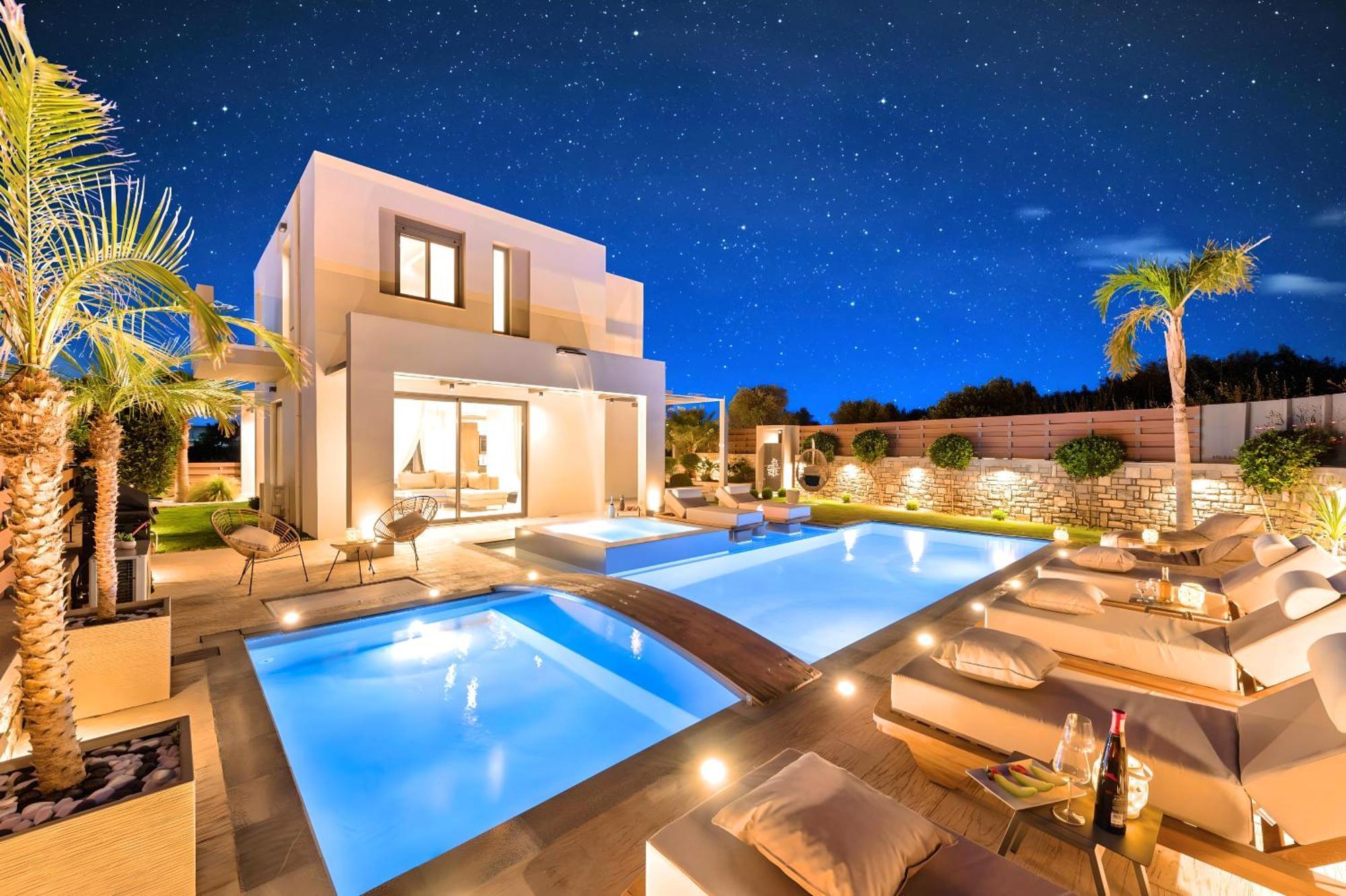 Minoas Villas Heated Pool Kournas Экстерьер фото